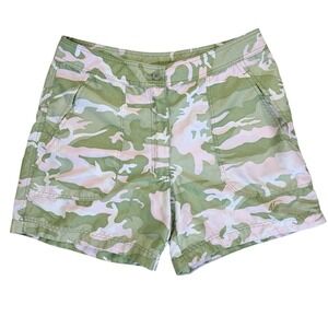 Guy Harvey Womens Camo Cargo Shorts 6 Pink Green Fishing Camp Casual Swim Board